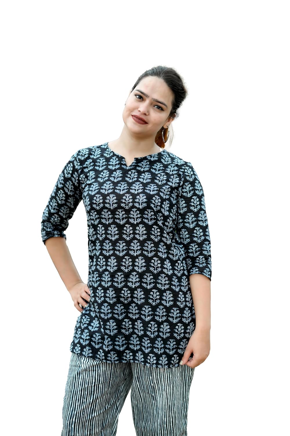 Allvita Women's Cotton Printed Top and Pyjama Night Suit Set, Casual Loungewear Sleepwear
