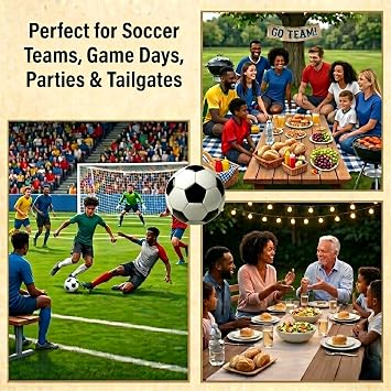 13-Pack Soccer Snack Bags with Handles, Clear PVC Waterproof Reusable Zipper Pouches, Stand-Up Treat Goody Bags for Sports Team Practice Game Day Party Favors, Gifts for Coaches Players Fans, Tailgate Essentials