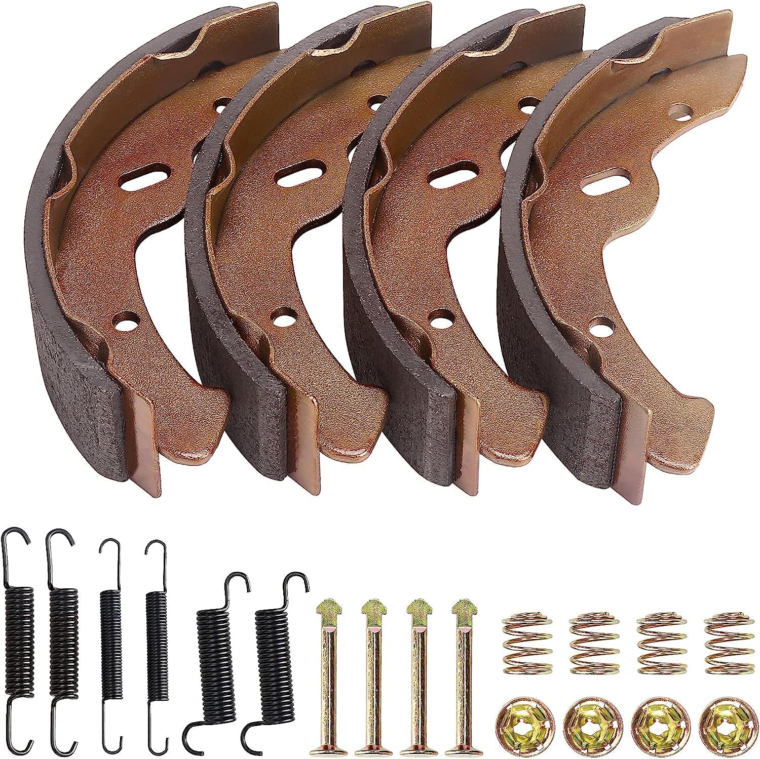 10L0L Golf Cart Brake Shoes,Brake Pads and Bendex Drum Brake Spring Kit for 1996Up