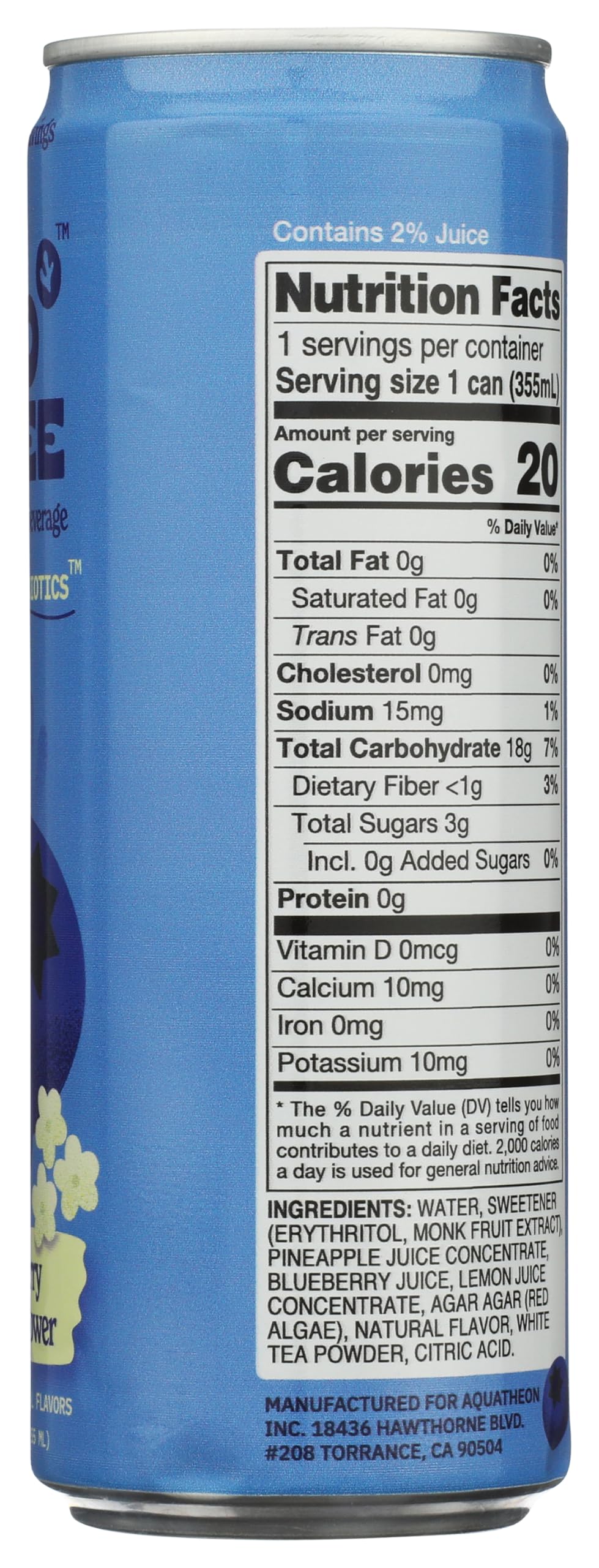 Oomee Marine, Blueberry Elderflower, 12 Ounce