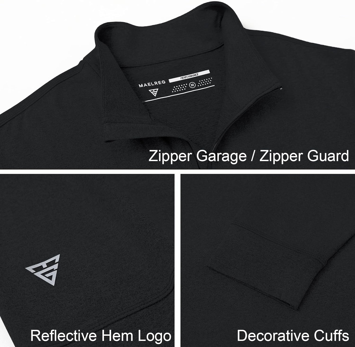 M MAELREG Quarter Zip Pullover Men Moisture Wicking Performance Heather Midlayer Golf 1/4 Zip Pullover Mens Sweatshirt - Image 5