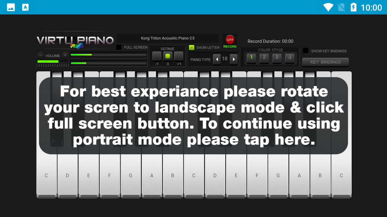 Virtual Piano Learning for Android
