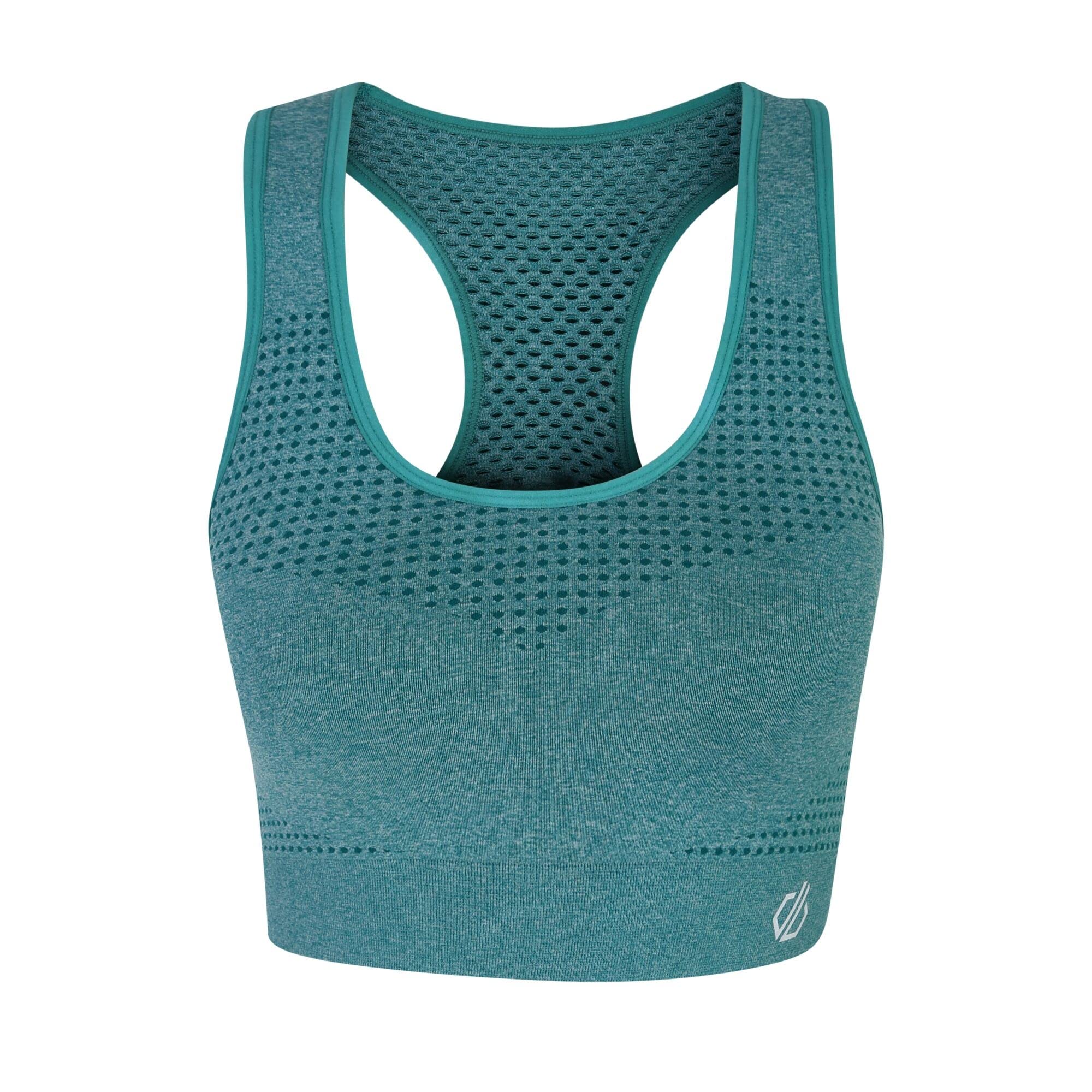 Dare 2b Womens Dont Sweat It Medium Impact Sports Bra, Seamless Q-WIC Antibacterial Fabric - Perfect for Activewear, Working Out & Yoga