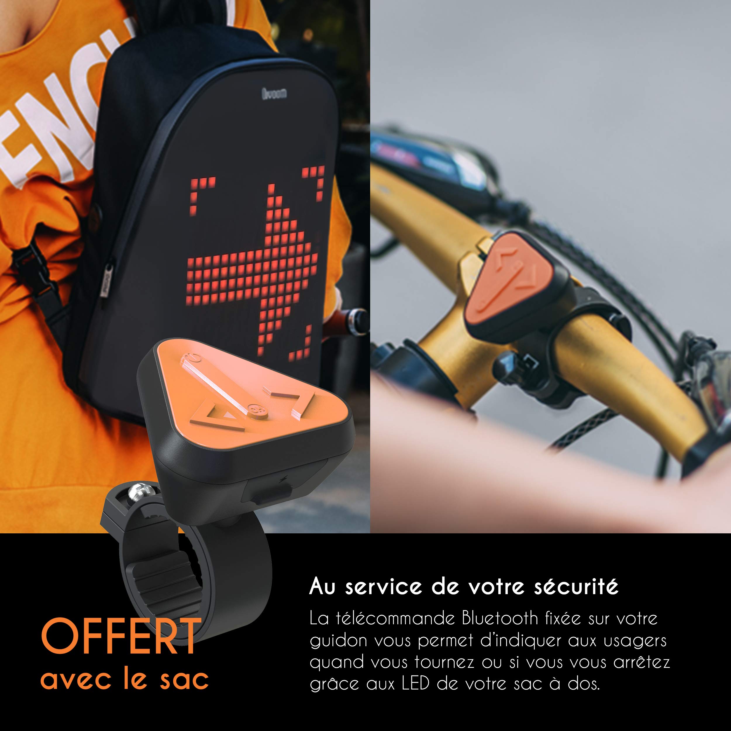 Objeto Conectado – Idea de Regalo para niño – Regalo para niña, Mochila conectada y Animada en Pixel Art + Mando a Distancia Bluetooth + Powerbank
