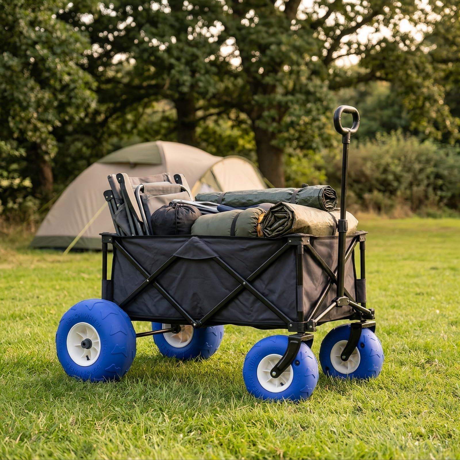 Rueda Playa Terreno | con Neumáticos Inflables, Multifuncional, Carrito, para Camping, 20.5mm