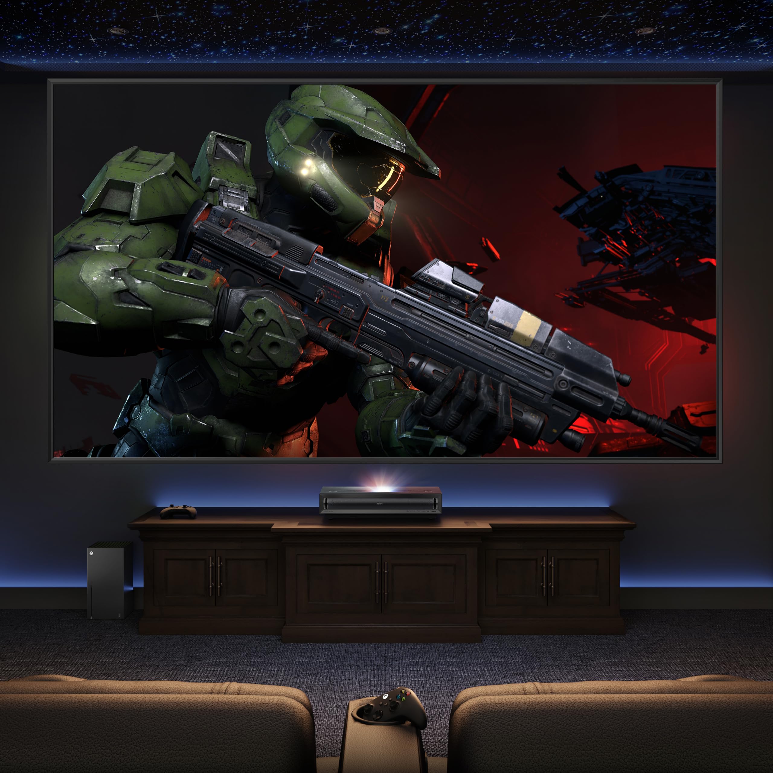 Hisense PX3-PRO 4K Smart Laser Projektor/Ultrakurzdistanzbeamer/ 80''-150‘‘ Projektionsgröße/Hisense LPU Technologie/Dolby Vision.Atmos/Xbox-Zertifiziert/ 3000 ANSI Lumen/Erweitertes Farbspektrum