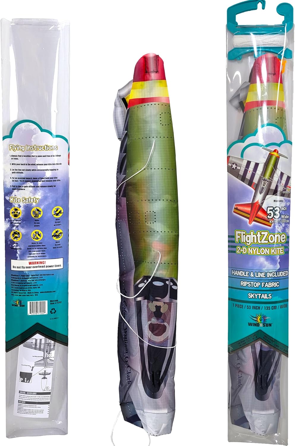 WindNSun FlightZone Kites - Easy to Fly Aviation Themed Airplane and Space Shuttle Kites for Kids and Adults