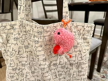 GIANT MICROBES Brain Plush Keychain, Gift for Med Student, Gifts for Neurologist, Brain Surgery Recovery, TBI Awareness, Neurology Gifts, Neuroscience Gift, Mental Health Awareness, Bag Charms