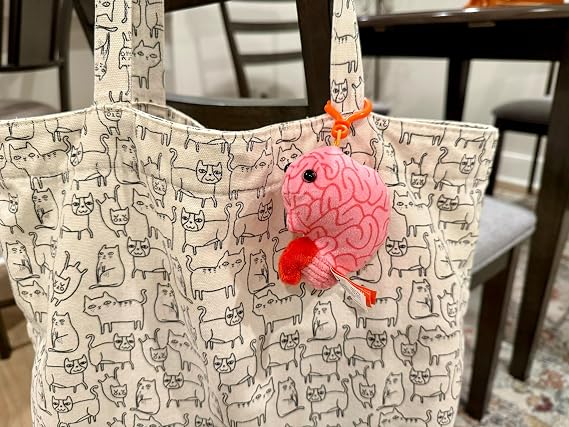 GIANT MICROBES Brain Plush Keychain, Gift for Med Student, Gifts for Neurologist, Brain Surgery Recovery, TBI Awareness, Neurology Gifts, Neuroscience Gift, Mental Health Awareness, Bag Charms