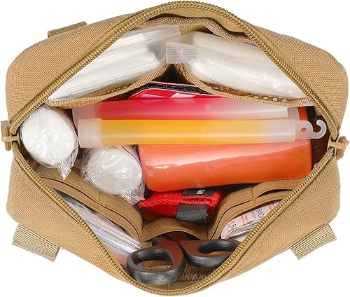 Miniatura 5 de FRTKK Bolsa táctica Molle administrador Utilidad corte láser EDC bolsa de herramientas bolsa horizontal modular bolsas incluyen parche de bandera de