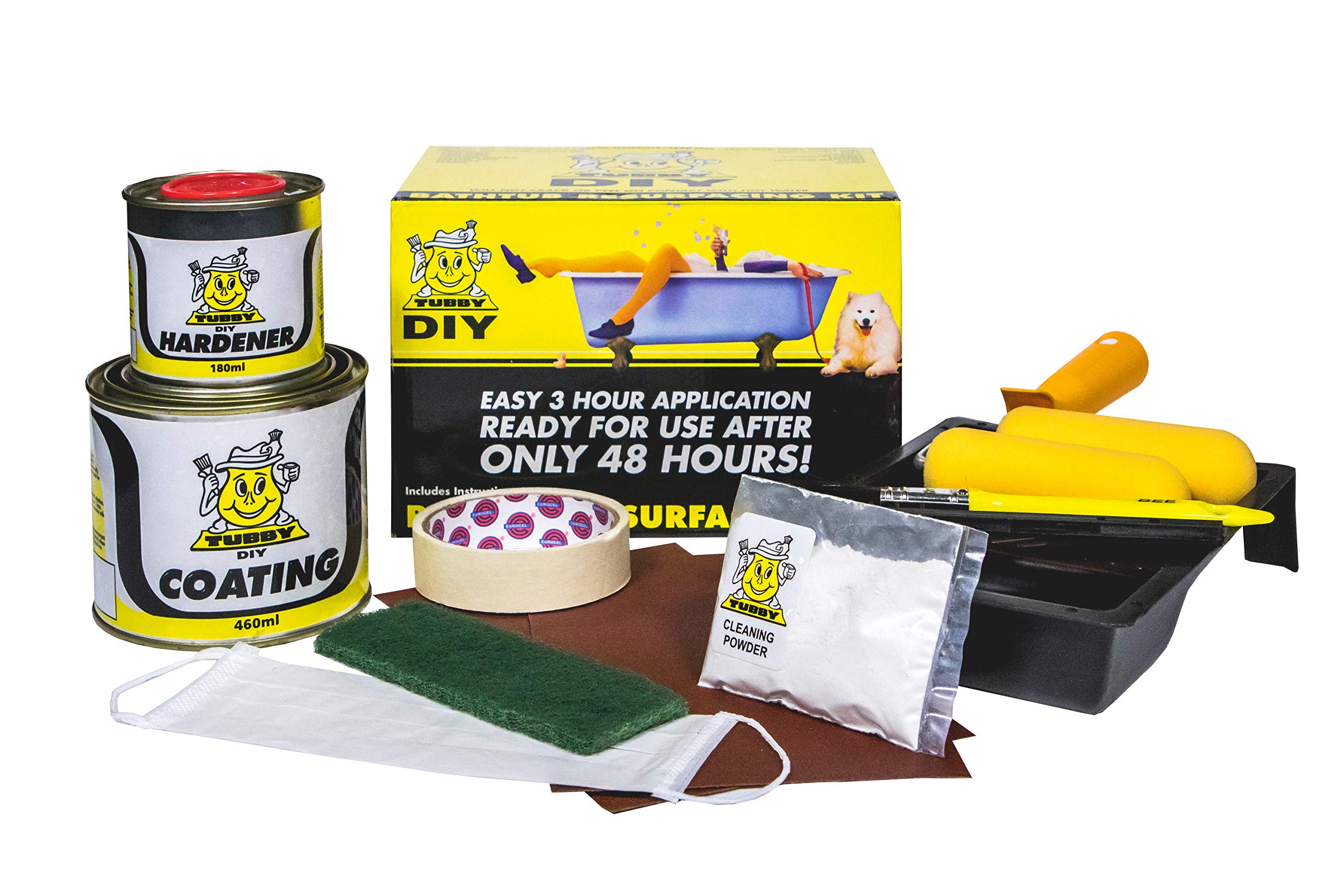 TubbyDIY Maxi Tub Kit Tub & Tile Refinishing Kit DIY Resurfacing