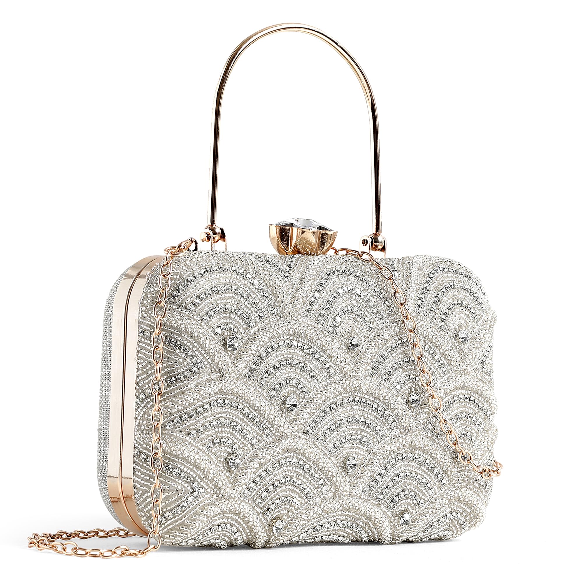 Elegant Party Clutch for Women | Stylish Sling Bag & Handheld Purse with Chain Strap | Ladies Clutch for Party & Special Occasions-image-24