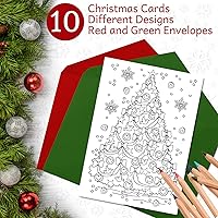 Vista 3 de Tarjetas de Navidad para colorear para adultos y niños