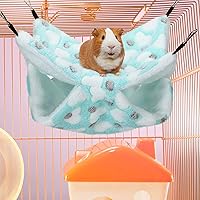 Vista 3 de Boao 2 piezas Hamaca para conejillo de indias y rata, Hamaca colgante para conejillo de indias, hámster, hurón, Accesorios para animales pequeños