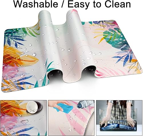 Vista 104 de Alfombrilla de escritorio, alfombrilla grande para mouse de 35 x 15.6 pulgadas, XXL extendida para juegos, con base antideslizante, alfombrilla