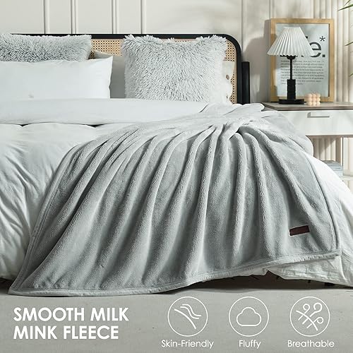 Miniatura 3 de BED TRIP Manta de forro polar para sofá cama - Manta de felpa suave de 400 GSM con textura mullida, manta reversible y acogedora de lujo para