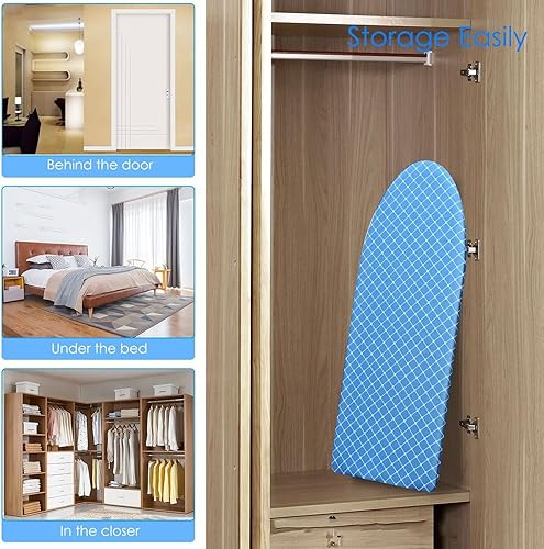 Miniatura 4 de Diydeg Tabletop Ironing Board, Portable Folding Small Iron Board with Removable Heat Resistants Cover, U Shaped Mini Ironing mat for Laundry Room,