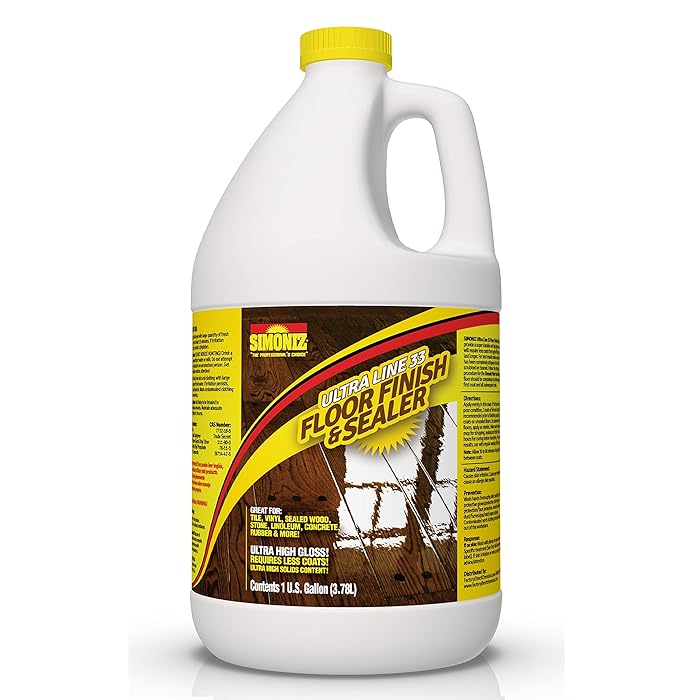 Ultra HIGH Gloss 33% Solids Floor Finish Wax - 1 Gallon (More Durable, Less  Coats, Less Labor)