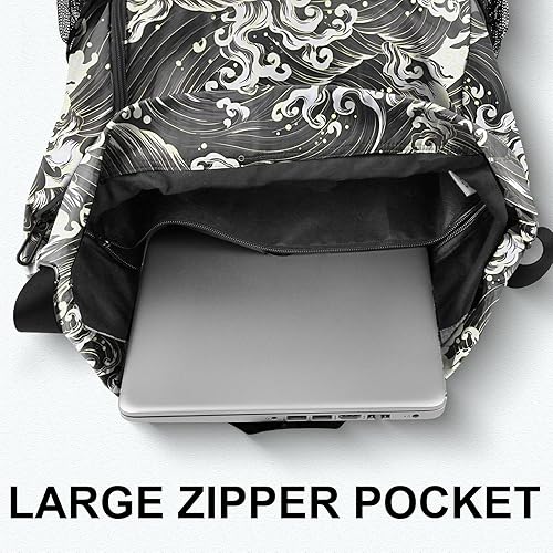 Miniatura 5 de Mochila con cordón y bolsillos de malla, bolsa de gimnasio, resistente a la arena, resistente al agua, mochila de playa para hombres y mujeres