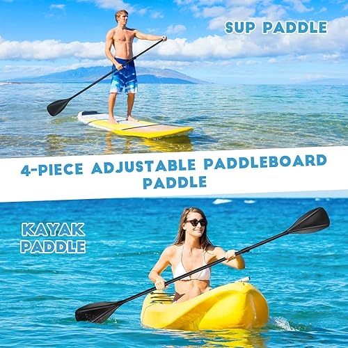 Miniatura 8 de BESPORTBLE Raquetas SUP ajustables de aleación de aluminio, paletas telescópicas para verano, surf, canoa, kayak