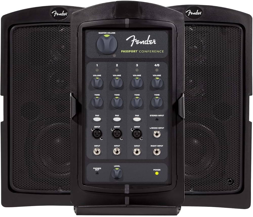 Fender Sistema de alto-falante PA portátil da Passport Conference