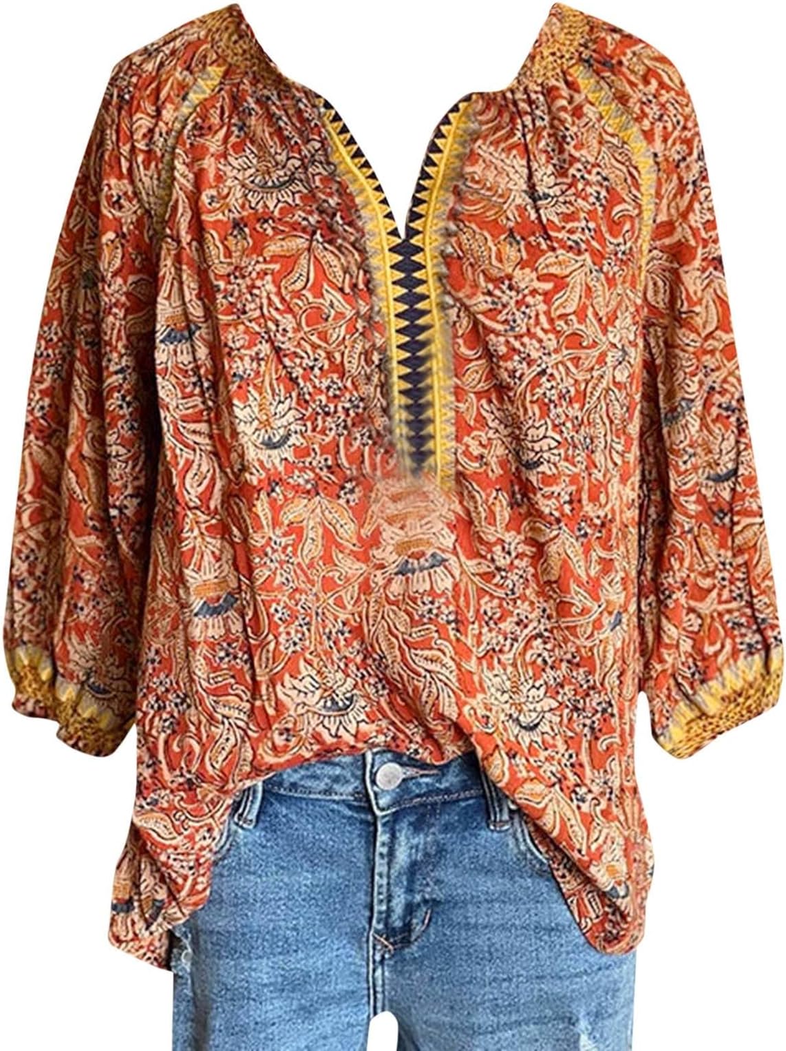 Women's Fashion Casual Top Beautiful Ruffle Neck T Shirts Top Cotton Blend Womens Shirts