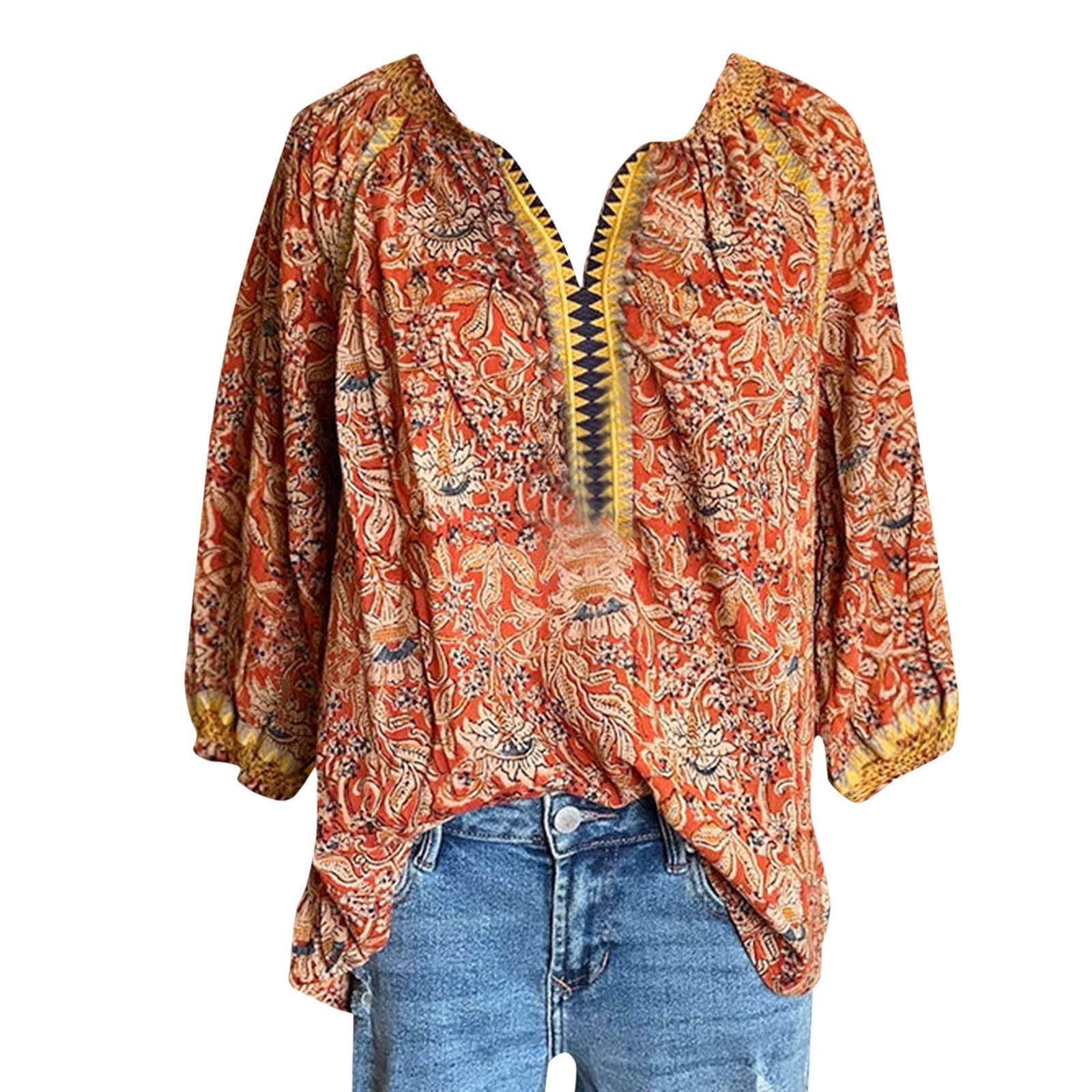 Women's Fashion Casual Top Beautiful Ruffle Neck T Shirts Top Cotton Blend Womens Shirts