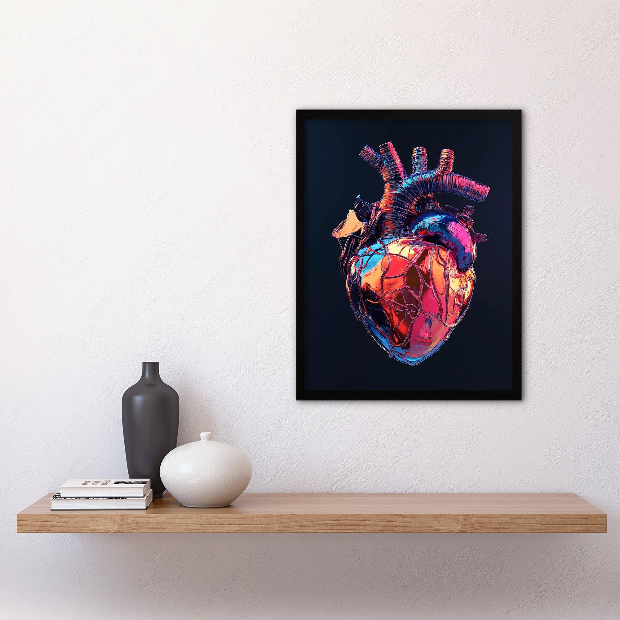 Amazon.com: Artery8 Shiny Anatomical Human Heart Colourful Modern