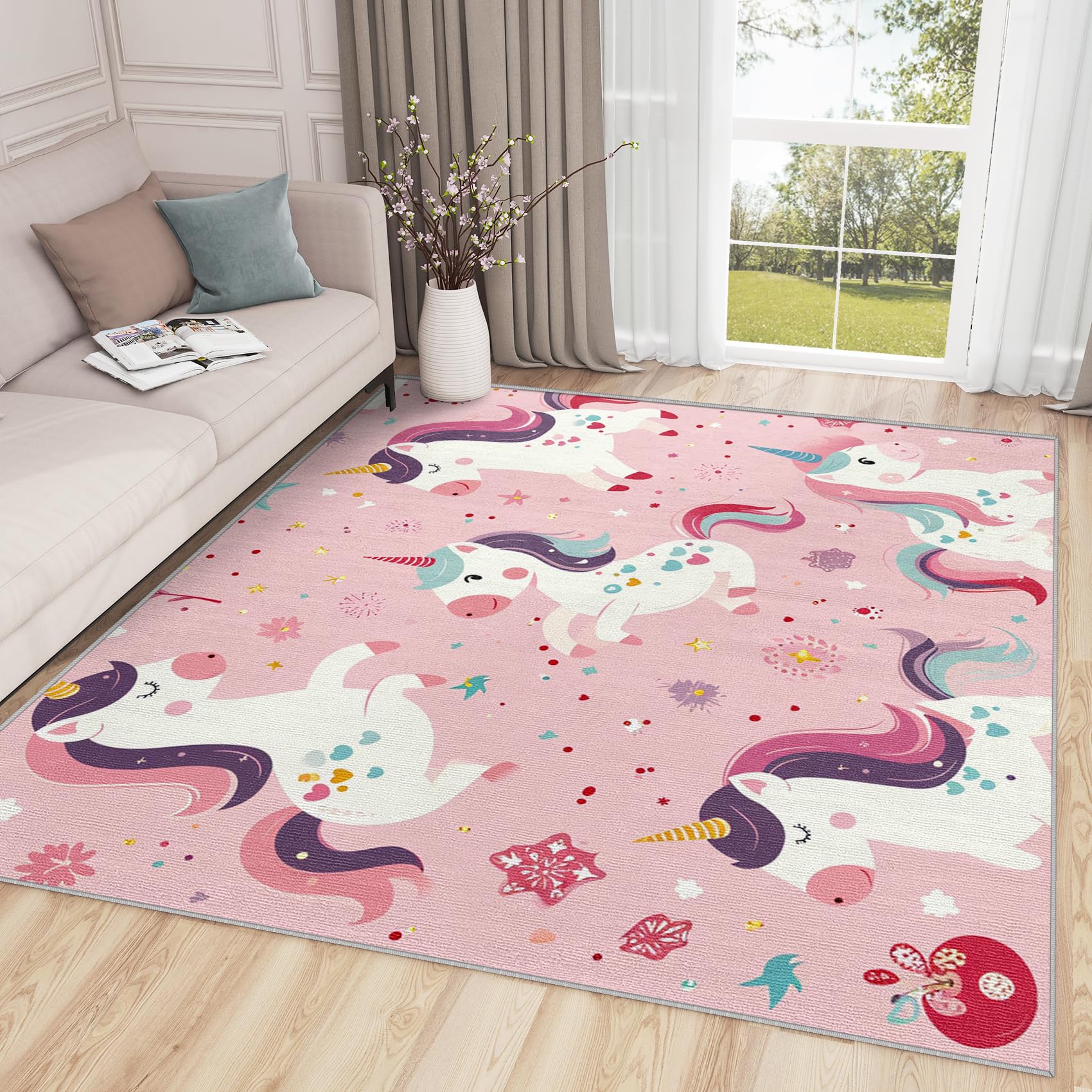 Amazon.com: SherAvant Unicorn Rugs for Girls Bedroom - 2x3 Rug ...