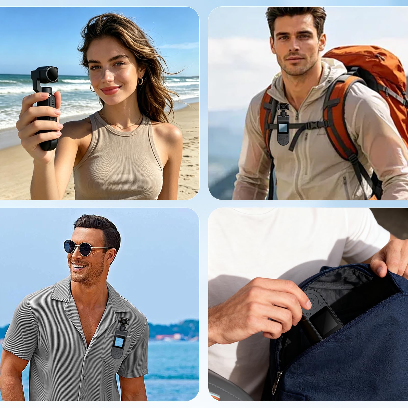 2K Pocket Vlogging Kamera, Handheld Body Kamera für Action/Urlaub