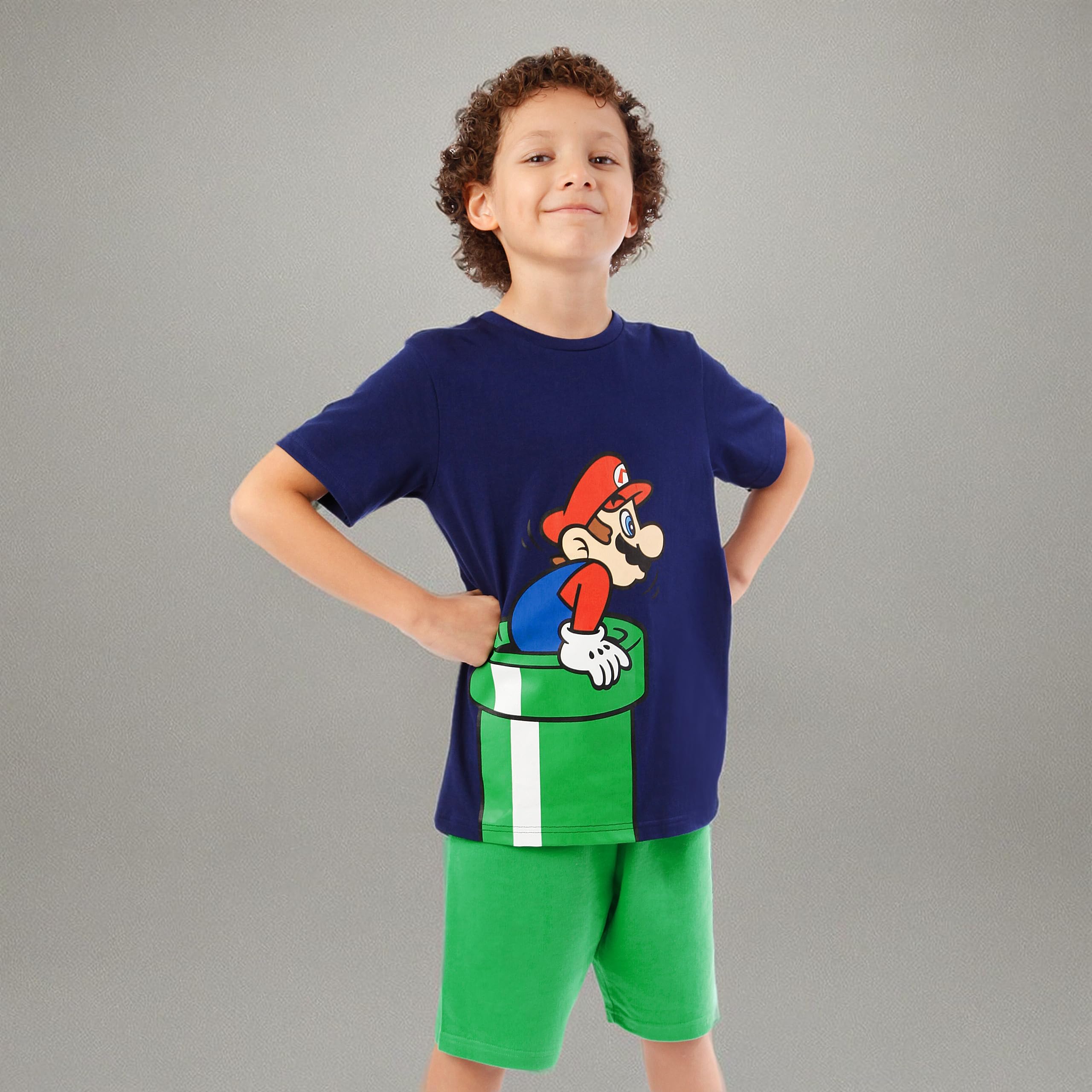 SUPER MARIO BROS Jungen T-Shirt und Shorts Set