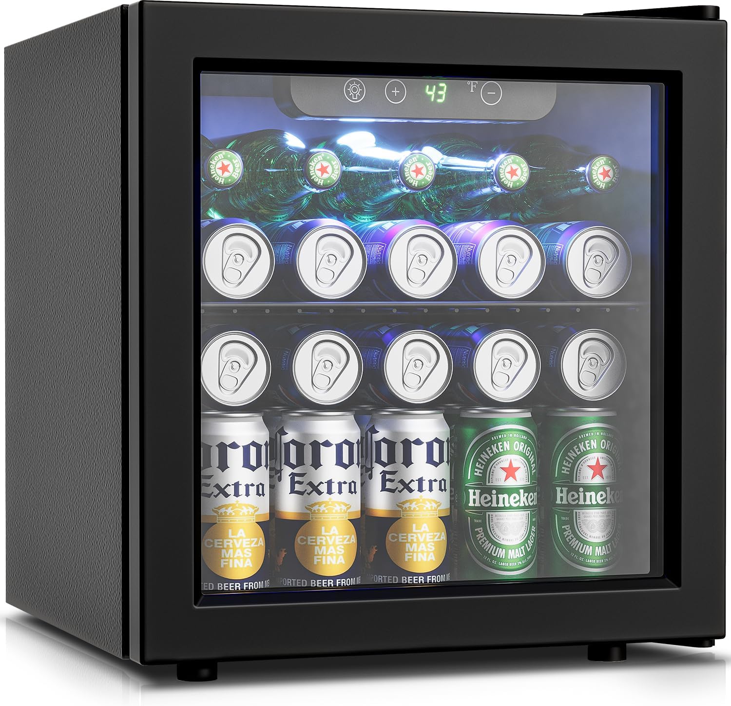 Antarctic Star Mini Beverage Fridge – 70 Can Cooler With Glass Door For Beer, Soda, Or Wine, 1.6 Cu.ft - View #5