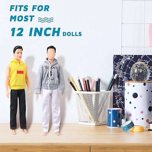 Miniatura 3 de Bencailor 6 piezas de ropa de muñeca para niño, pantalones cortos de playa, traje de baño con estampado tropical, accesorios de muñeca para muñecas