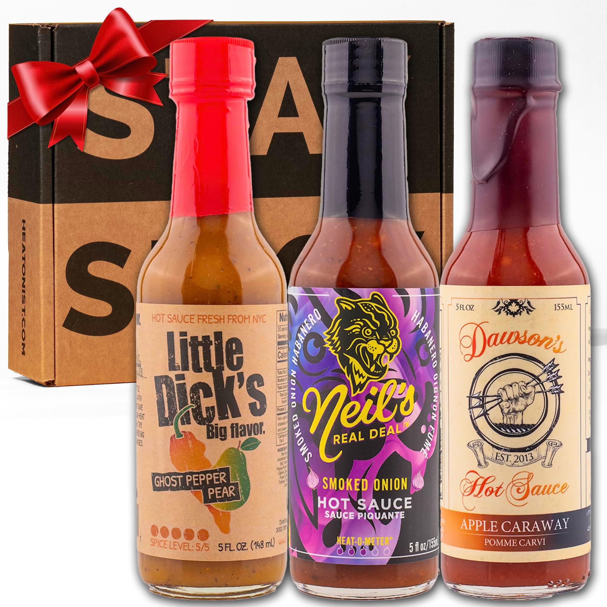 HOT ONES Season 25 Warm-up Pack, Mild Flavored Hot Sauce Variety Pack Made With Natural Ingredients: Perfect For Superfans And Mini Wings Challenges, 5 Fl Oz Bottles (