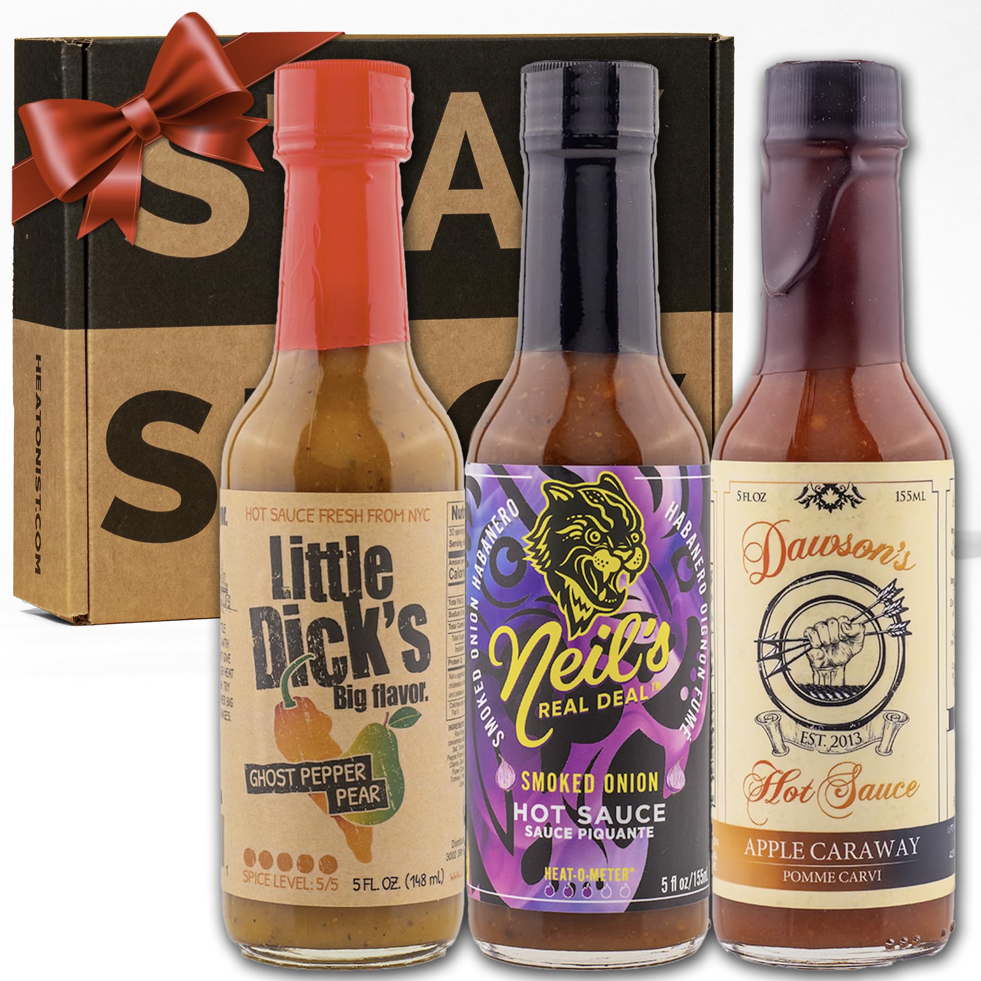 Hot Ones Season 25 Warmup Pack Lineup, Mild Flavor Hot Sauce Variety Pack Made With Natural Ingredients:, Perfect For Superfans & Mini Wing Challenge, 5 fl oz Bottles (3-Pack)