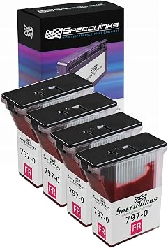 SPEEDYINKS Ink Cartridge Compatible with Pitney Bowes K700 800 Pages Red, 4-Pack for use in MailStation K700