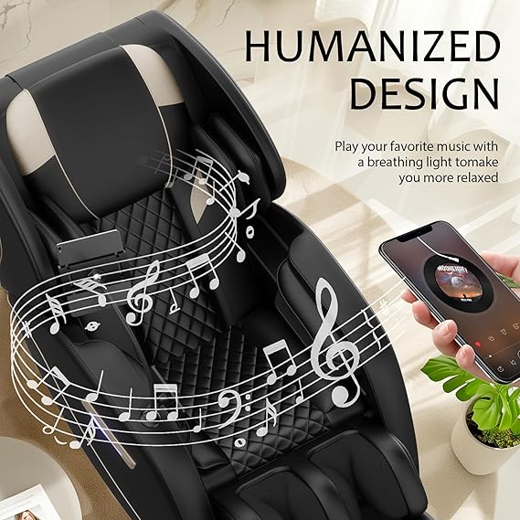 2026 Massage Chair Full Body, Zero Gravity SL-Track Shiatsu Massage Recliner Chair with Body Scan, 6 Fix Point Rollers,Airbags,Deep Yoga Stretch, Heating Function