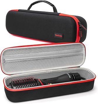 Case for REVLON One Step Volumizer Plus 2.0 & Lebron One Step Volumizer Original 1.0, Black Case Red Zipper, REVLON PLUS 2.0 CASE, Modern