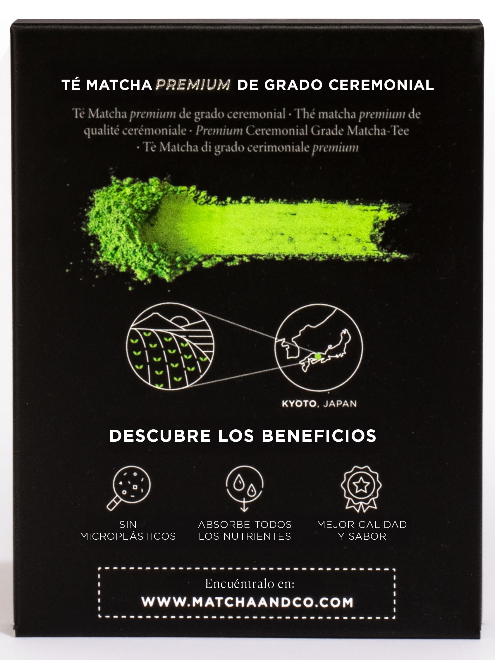 Matcha & CO Matcha Premium Sticks to Go x 18, Grado Premium Ceremonial, en Polvo Orgánico de Japón, 100% Natural, Té Verde, 18 g [ x18 MONODOSIS]