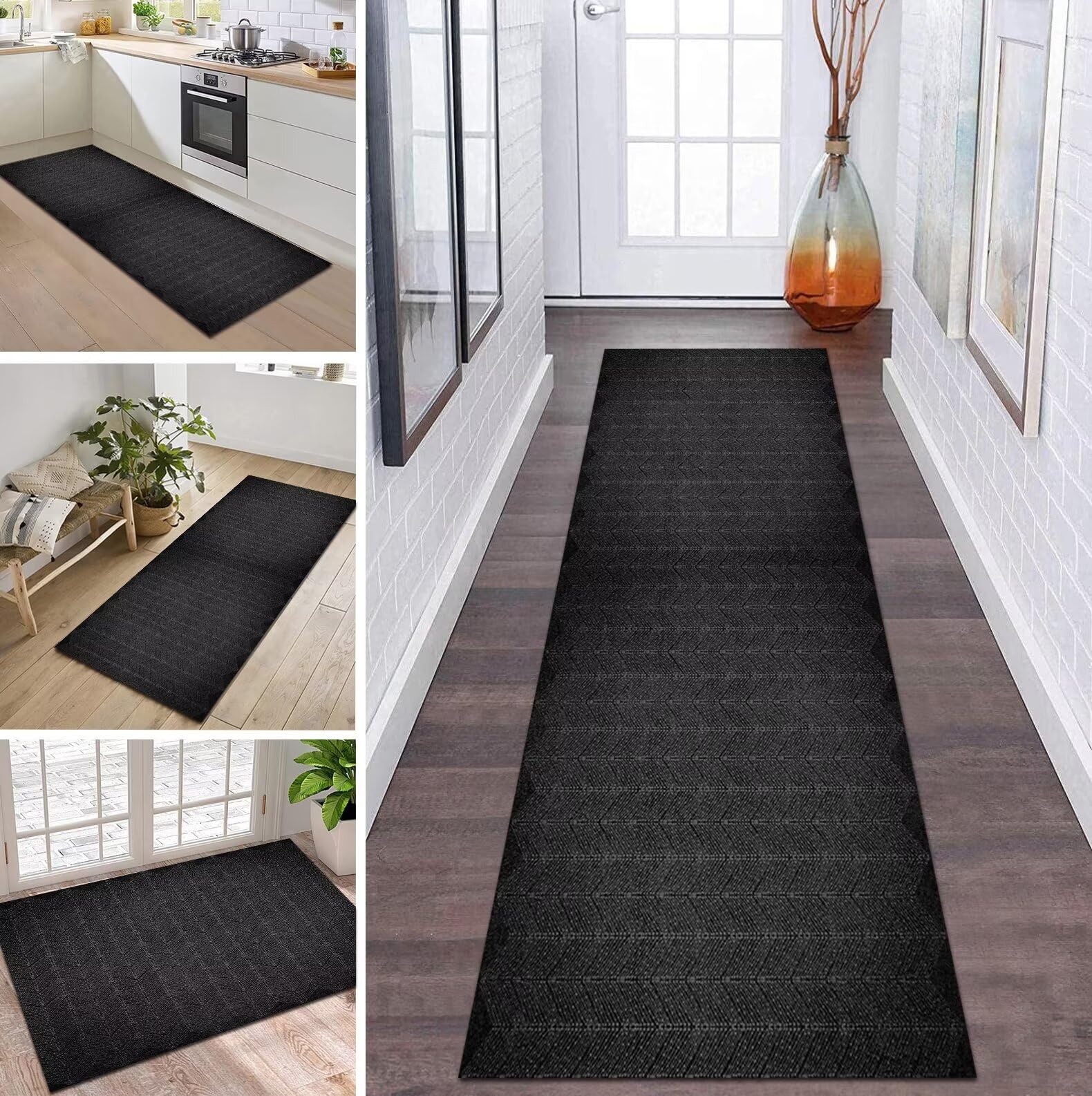 Tapis de cuisine lavable et antidérapant 60x400 cm pour un sol propre