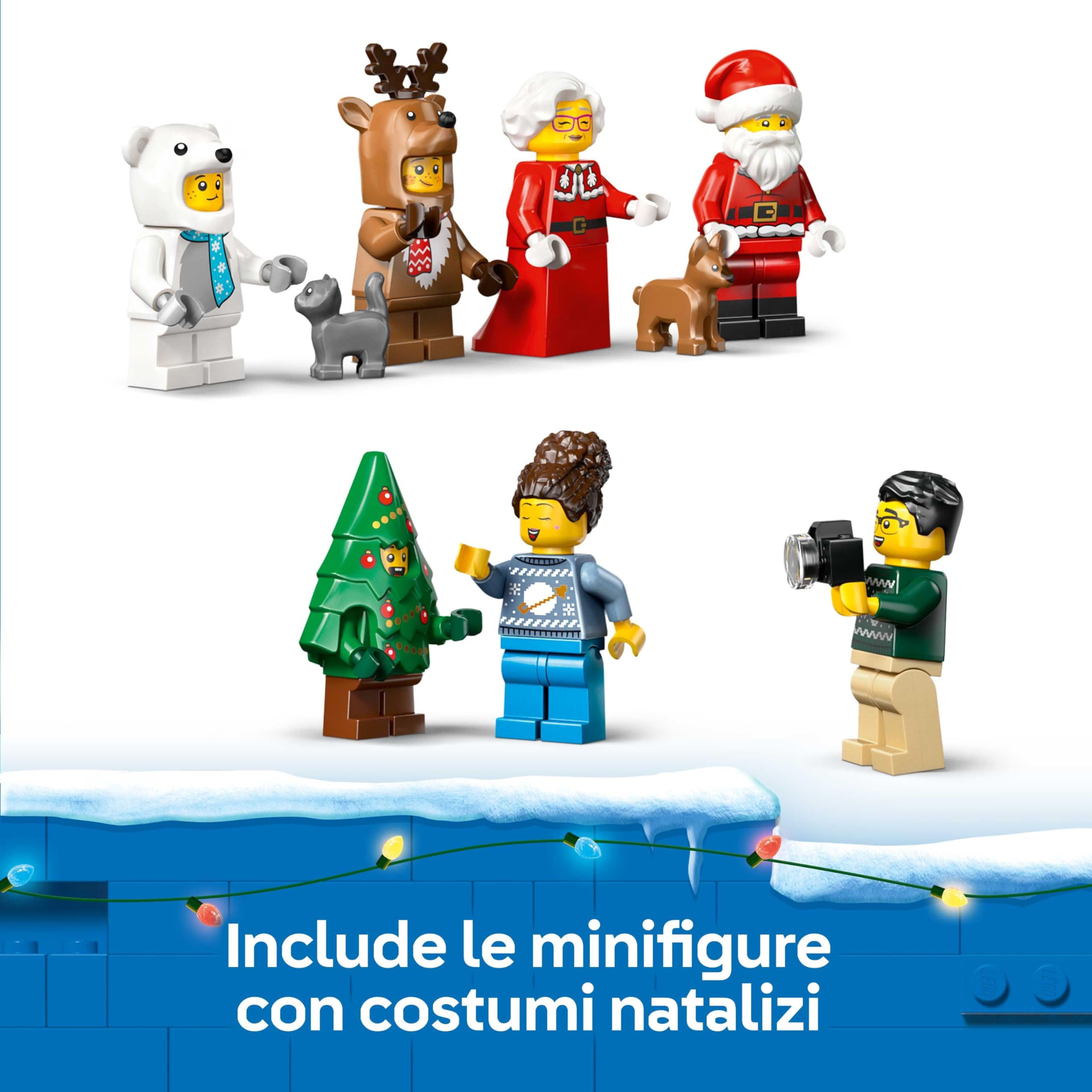 LEGO City Calendario dell'Avvento 2025 per Bambini e Bambine da 5 Anni - Gioco per il Conto alla Rovescia di Natale con 24 Sorprese tra cui Treno, Auto, Trattore e 7 Minifigure - Idea Regalo - 60475