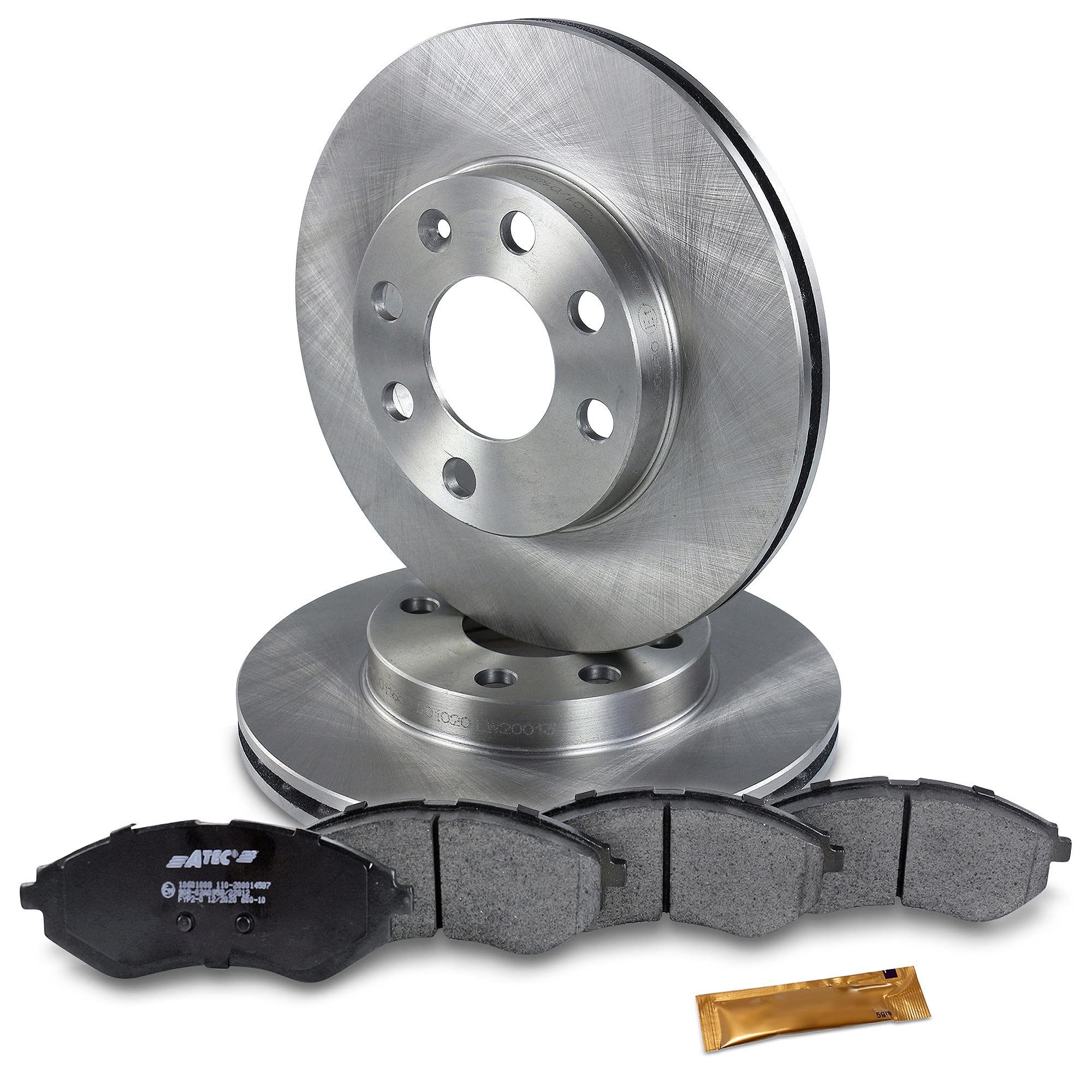 BESTPRICE Bremsenset Vorderachse inkl. Bremsscheiben Belüftet Ø 236 mm + Bremsbeläge vorne