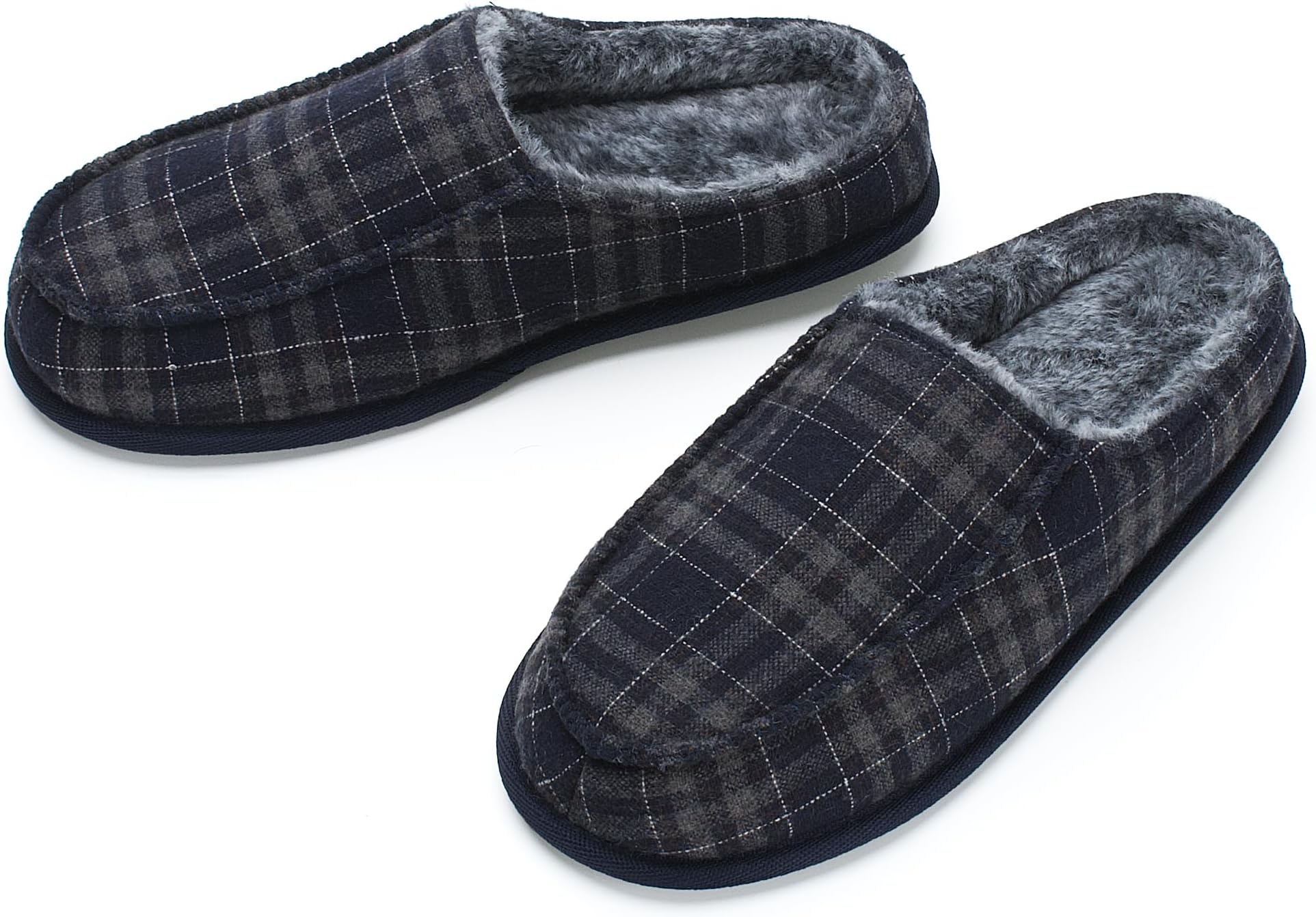 Men's Slippers with Memory Foam, House Shoes for Men Indoor Outdoor, Non-Slip House Slippers Moccasin Style, Size 8-15