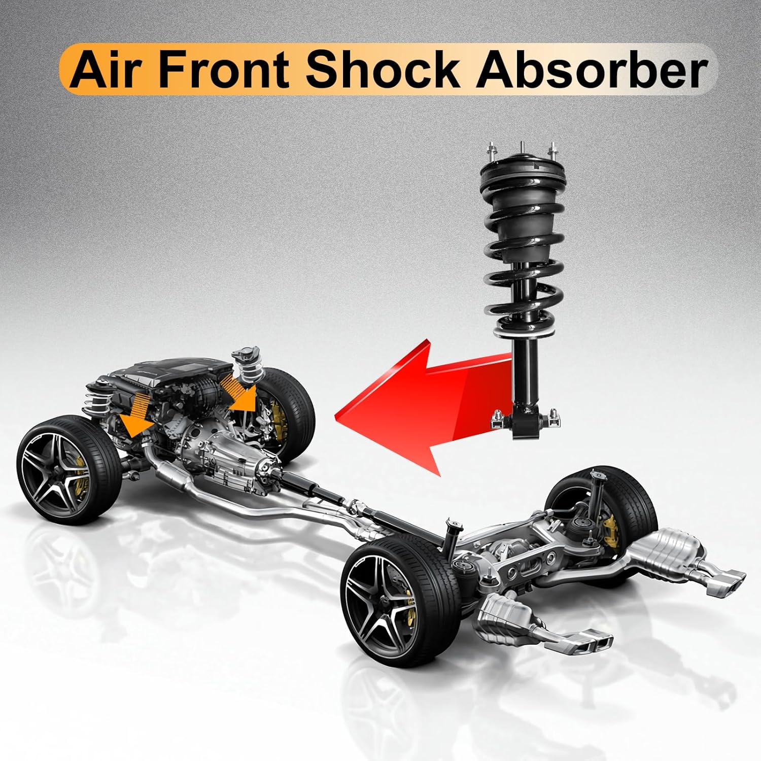 MILLISEC Front Strut Absorber with Coil Spring Compatible with 2007-2014 Cadillac Escalade Chevy Suburban Avalanche Tahoe GMC Yukon Car Z55 Suspension Air Struts, OEM Replaces# 25845438