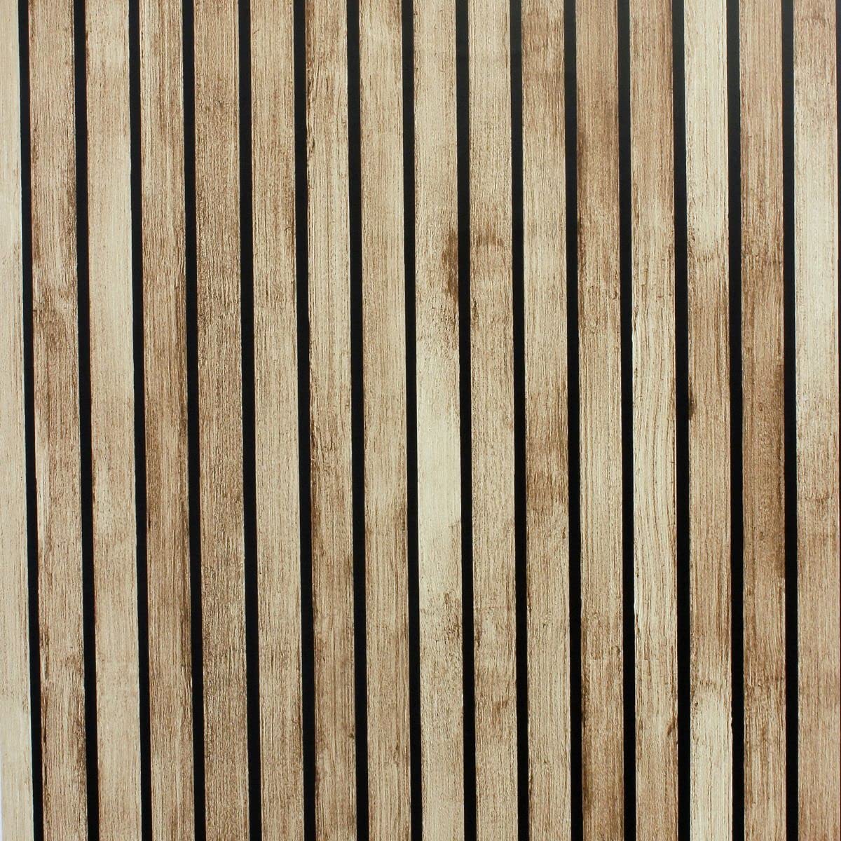 Arthouse Wood Slats Wallpaper - Natural