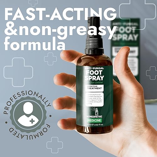 Miniatura 5 de Spray antifúngico para pies  Aerosol para pies de atletas, aerosol para olores de pies, tratamiento de tiña  Spray antipicazón para hongos en los