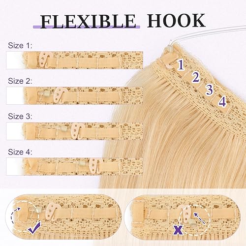 Miniatura 4 de Extensiones de cabello humano real, extensión prokyvity Halo 100% cabello humano real, extensión de halo de cabello humano, extensiones de halo de