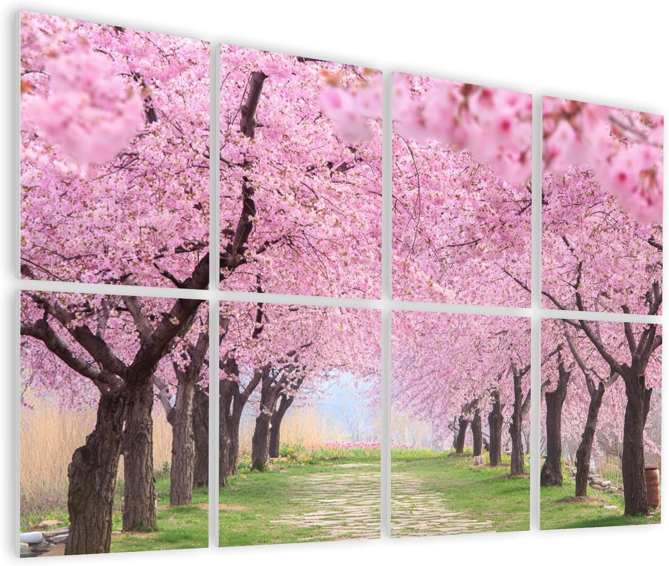8 Pack Paneles Acústicos Decorativos Autoadhesivos con Diseño de Flores de Cerezo Japón 48"x32" para Oficina, Hogar y Estudio miniatura 1