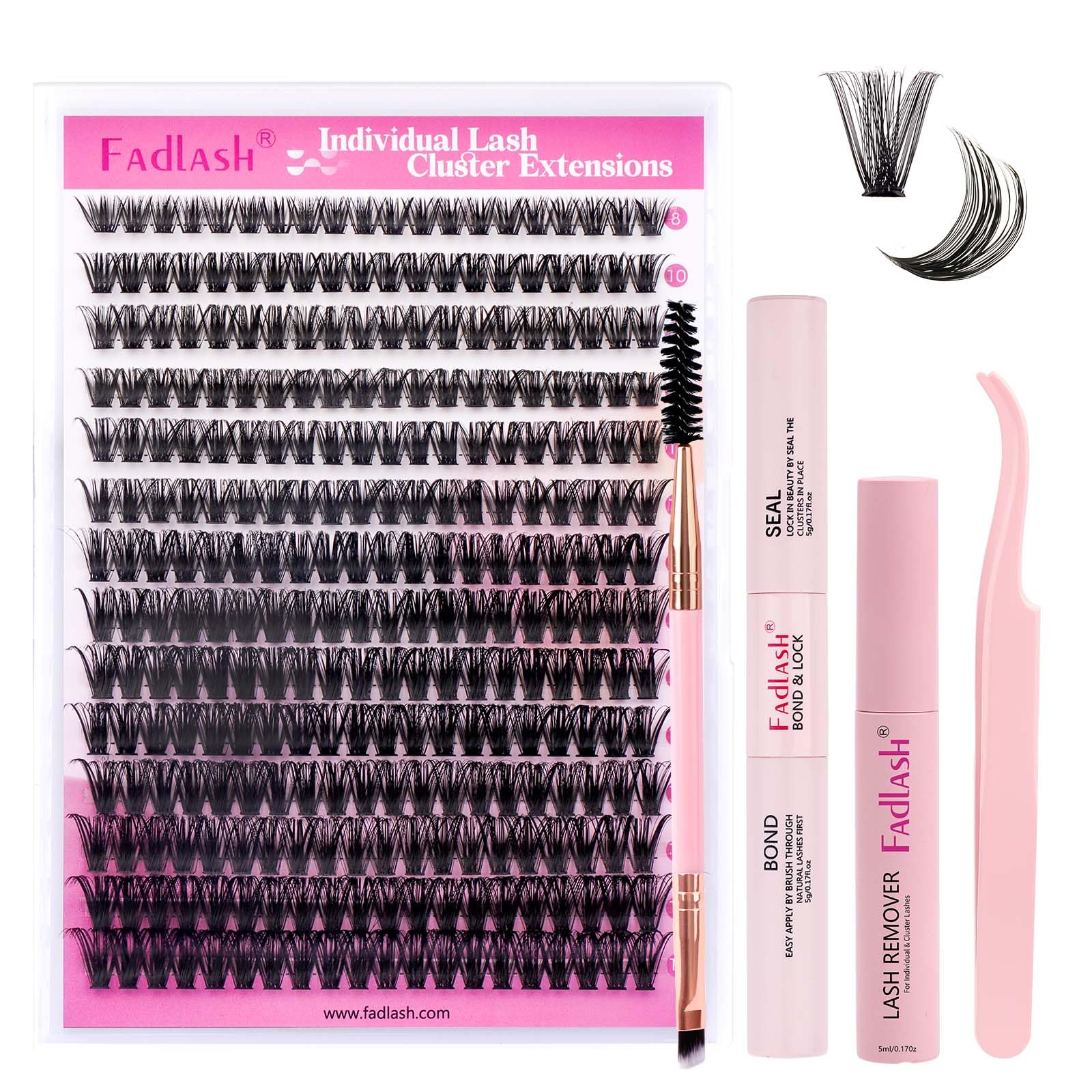 FADLASH Lash 120pcs 0.07mm D Curl 8-16mm 40D Mixed Trays Customizable DIY Eyelash Extensions for Beginners — view 118