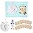 Pearhead Newborn Gift Set, Gender-Neutral Baby Gifts Box, 7 Wooden Monthly Milestone Discs, White Babyprints Clay Kit for Handprint or Footprint, Unisex, Boy or Girl